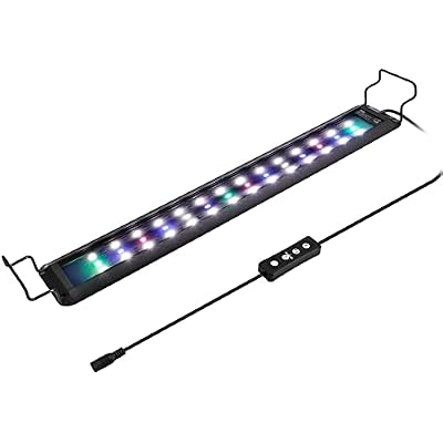 hygger 16W Full Spectrum Aquarium LED Light with 10 Levels Brightness, White Blue Red Green LEDs,6H8H12H Timer,RGB Light for 16~24IN Freshwater Fish Tank, Aquatic Plants Tropical Ornamental Fish