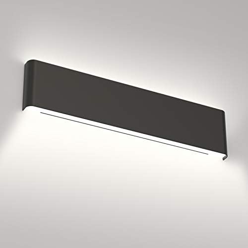 Aipsun 24in20W Matte Black Modern Vanity Light Up and Down LED Vanity Light for Bathroom Wall Lighting Fixtures Cool White 5000K