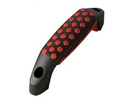 4570BR Thermoplastic Molding Plain Hole Plastic Pull Handle, Black/Red