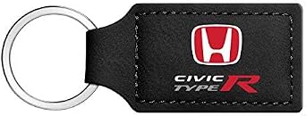 iPick Image for Honda Civic Type-R Rectangular Black Leatherette Key Chain - Official Licensed
