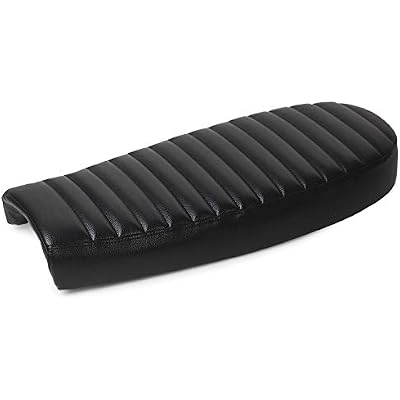 0164 Motorcycle Brat Cafe Racer Vintage Saddle Seat Black subframe modification is required