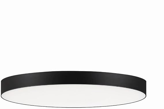 Maxim Lighting Trim 1-Light 9" Surface Mount Ceiling Light | Black Finish | White Glass Shade | Modern Surface Mount for Kitchens and Hallways | Low Profile Surface Mount | 57884WTBK