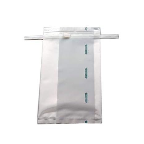 BPL-4590 TWIRL'EM Polyethylene Sampling Bag, Sterile, Regular Tabs, Clear, Closure with 2 Round Wires, 18 oz. Capacity, 2.5 mil Thick, 4.5" W x 9" L, 2 Pack of 500 (Pack of 1000)
