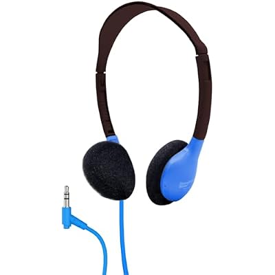 HamiltonBuhl Personal On-Ear Stereo Headphone, Blue