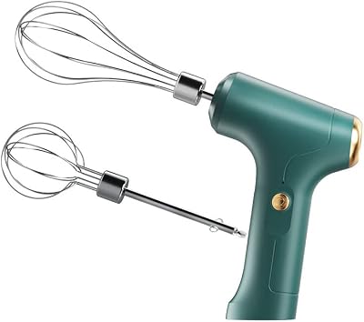 SEIWEI Electric Handheld Mixer with 2 Stirring Rods Household Electric Egg Beater 3 Speed Modes for Whipping Mixing Pudding Cookies Cakes Batters USB Rechargeable