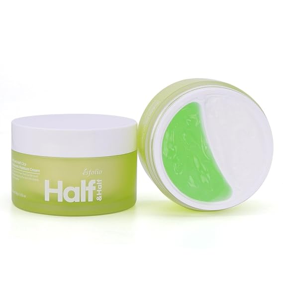 esfolio Half and Half Cica Moisturizer Soothing Hydration Face Cream Daily Skin Comfort Care 3.38 fl oz