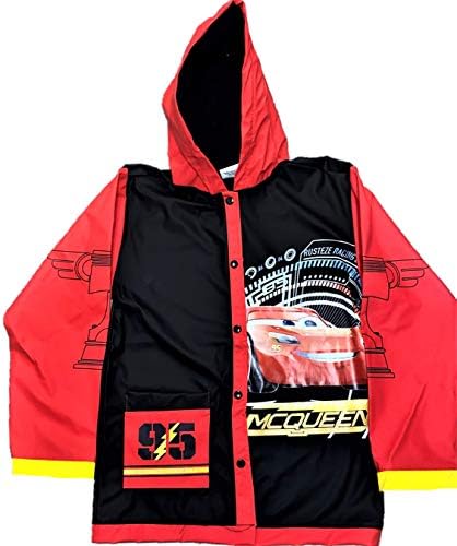Fantasia Accessories Boys Cars Lightning McQueen Raincoat Slicker SM, Red ML