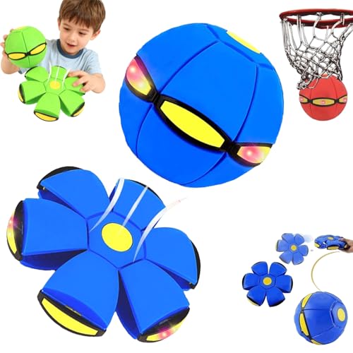 Childrens Bouncing Ball,Magic Metaball,Magic Flying Saucer,Bouncy Ball,Parent-Child Interaction,High-Performance Bounce,Toys That Bring Fun Blue, No Lights