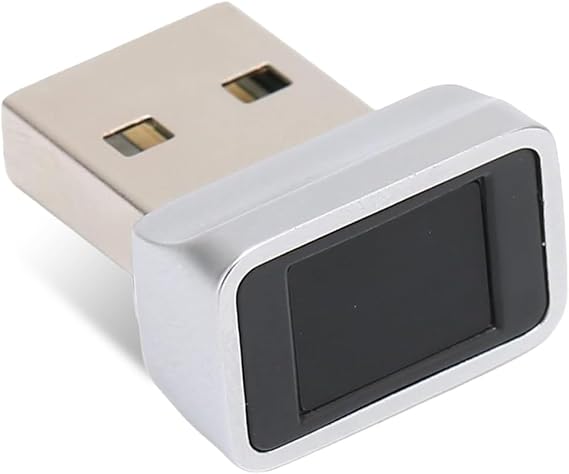 USB Fingerprint Reader, 360 Degree Detection 10 Fingerprints Self Learning Algorithm Computer USB Fingerprint Logger, 0.5 Seconds Fast Login Advanced Protection for PC Laptop