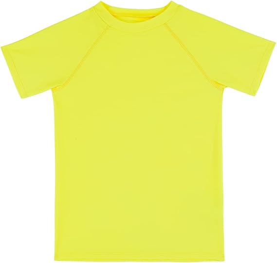 ESTAMICO Boys Short Sleeve Rash Guard Shirt Quick Dry Swimwear UPF 50+ Protection Athletic Swim Tee