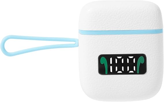 Bluetooth Earbuds with LED Smart Digital Display Charging V5.1 Compartment for iPhone iPad Samsung Android Smartphone Wireless Earphone Four Colors Available (White and Blue)