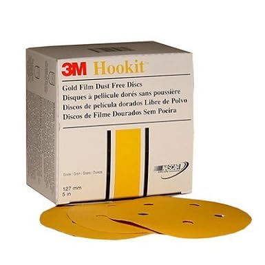 3M 3M1072 6Dia P500 Hookit Gold- 100 Box
