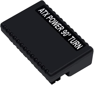 NFHK Overmold ATX 24Pin Female to 24pin Male 90 Degree Power Adapter Mainboard Motherboard for Desktops PC Supply