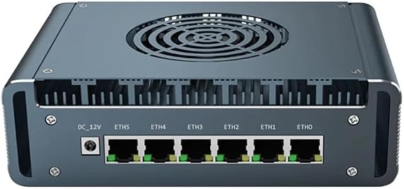 Micro Firewall Appliance, 6 i226-V 2.5Gbe LAN Ports, Fanless Mini PC Intel Core i3-1215U 6 Core,2*DDR5 1*M.2 Support AES-NI Barebone Router PC VPN,HDMI DP USB3.0 NO RAM NO SSD