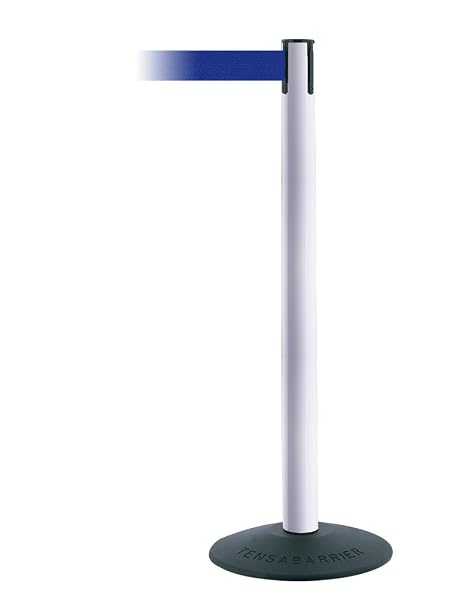 Post with Retractable Barrier