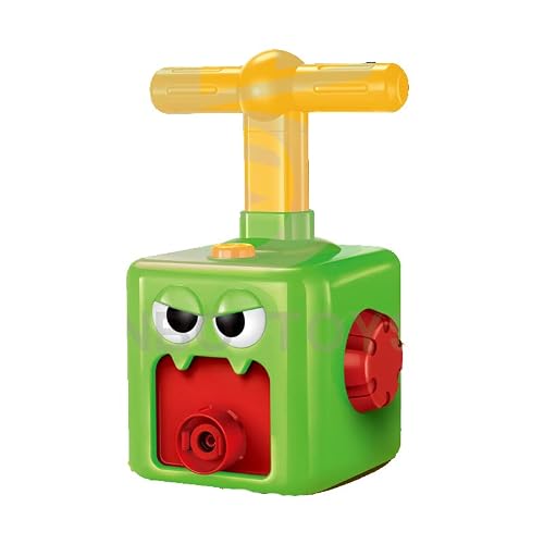 No Battery Required Toy aerodynamic Space Tower Launcher Power Balloon car with Two Color Green
