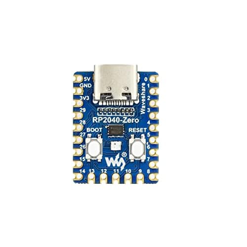 Waveshare RP2040-Zero A Low-Cost High-Performance Pico-Like MCU Board Based On Raspberry Pi Microcontroller RP2040 Castellated Module Suitable for SMD Applications