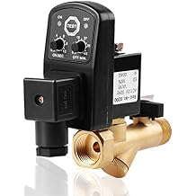 Automatic Drain Valve, Air Compressor Drain Valve for Air Compressor Condensate Management G1/2 DN15 Automatic Electronic Timed Drain Valve(:AC110V)