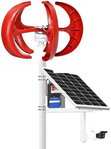 Wind Turbine Home Use Horizontal Generator Kits Blades with Controller to Charge Batteries Off Generator,3000W 4000W 5000W Vertical Wind Turbine Generator Kit, 12V 24V 48V DC 5-Blade Wind Tu
