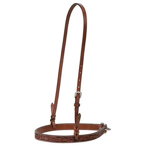Floral Carved Noseband, Chestnut 45-0220