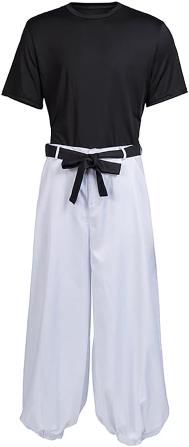 iSHOWcos Fushiguro Toji Cosplay Costume Adult Men Black Short Sleeve Top Pants Suit Uniform Outfits