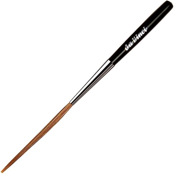 da Vinci Graphic Design Series 708 Pinstriping Liner Brush, Straight Edge Brown Ox Ear Hair with Black Handle (708-08)