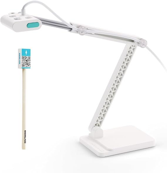 OKIOCAM S2-4K Ultra HD 8MP USB Document Camera for Teachers & Classrooms with OKIOPoint AI-Tracking, Capture Near-Ledger Size, Great in Low Light, Support Mac, USB-C iPad, Interactive Display