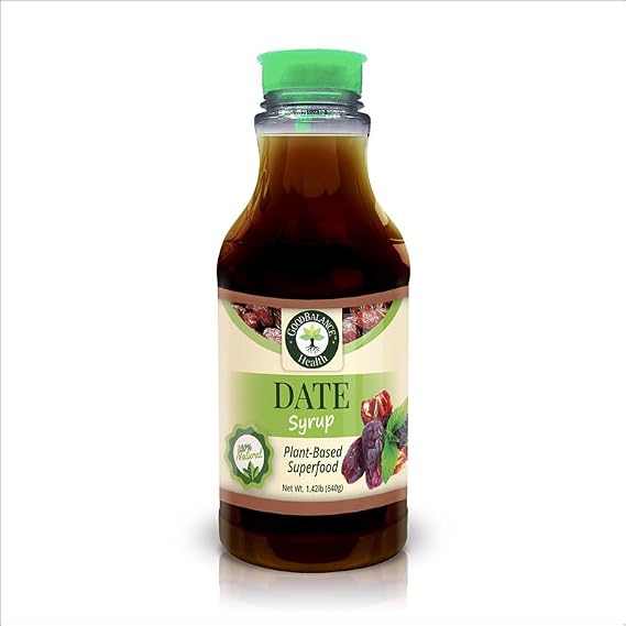 Good Balance Health Organic Date Syrup Sweetener, Natural Sugar Alternative for Coffee, Tea, Baking and Cooking, Vegan Paleo Gluten Free, Kosher, 22.5 oz Squeeze Bottle
