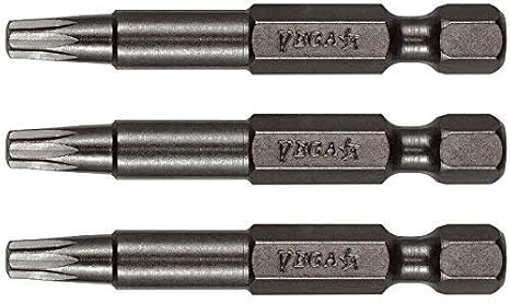 8 Point Star Bit. VEGA Double Square #2 Professional Grade 2 Square Drive Torx 2-3/4 Bit Set. 170DS02A-3 (Pack of 3)