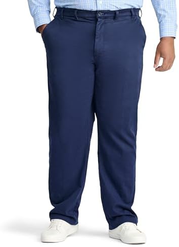 Izod Mens Big and Tall Performance Stretch Flat Front Pant