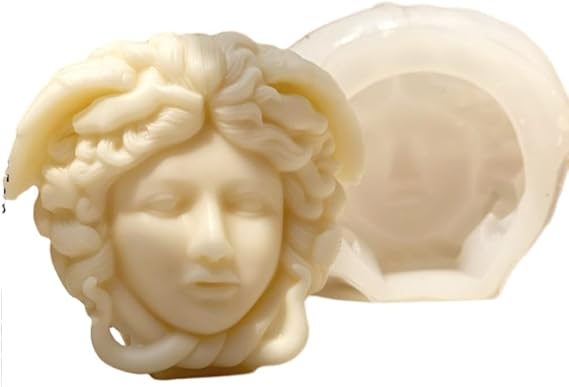 Small Medusa Snake Silicone Mold Soap Resin Greek Myth Decor Candle Mould