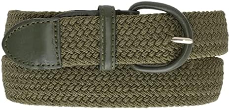 MARSHAL Green Braided Elastic Stretch Belt