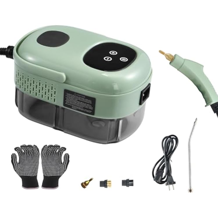 Handheld Steam Cleaner, Steam Shot Cleaner, 2500W High Heat Steamer for Bed Bugs, High Temperature Steamer for Car Detailing, Grout Steam Cleaner for Couch, Windows, Kitchen, Bathroom, Home