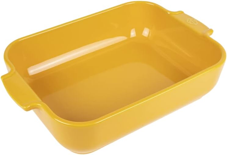 Ceramic Rectangular Baker Yellow Saffron, 32 cm 12.5in