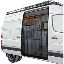71"H x 59"W Sliding Door Van Bug Screen, Magnetic Closure Van Screen Mesh Curtains, Side Door Camping Mosquito Net, Compatible with Mercedes-Benz Sprinter, Ford Transit, RAM ProMaster, Medium