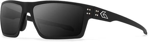 Gatorz Eyewear Sentix Sunglasses - Black Frame with Silver Logo Smoke Non-Polarized Lens - GZ-18-430