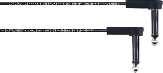 CORDIAL - ECL EI0.6RR Cable Patch Flat Guitar Jack Angled 60 cm