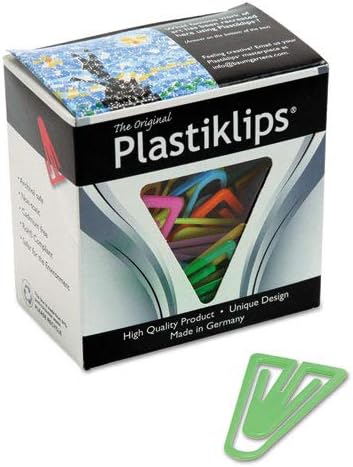 Baumgartens Plastiklips Paper Clips, Extra Large, Assorted Colors, 50/Box