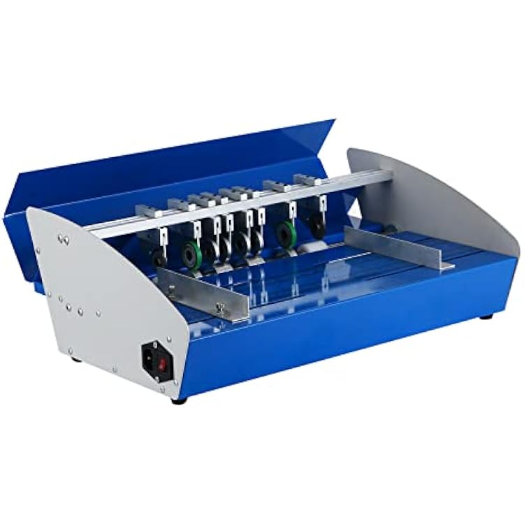 Electric Multi-Function Creasing Machine, Paper Cutter Perforating Die Scoring Dotted Line Tools for Books Photos, Extended Bench & Precise Scale, 20X15X8.5 inch