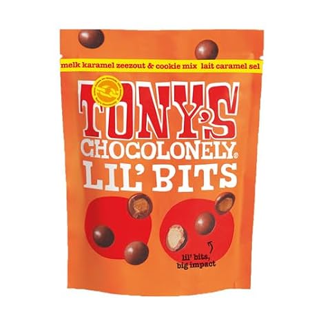 Tony's Chocolonely - Lil'Bits Whole Milk Caramel Sea Salt & Biscuit Mix - 120 g