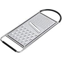 Oster Helmsdale Flat Cheese Grater With Anti-Slip Handle, Stainless Steel Zester/Multi-Functional Tool for Kitchen Preperation, Black