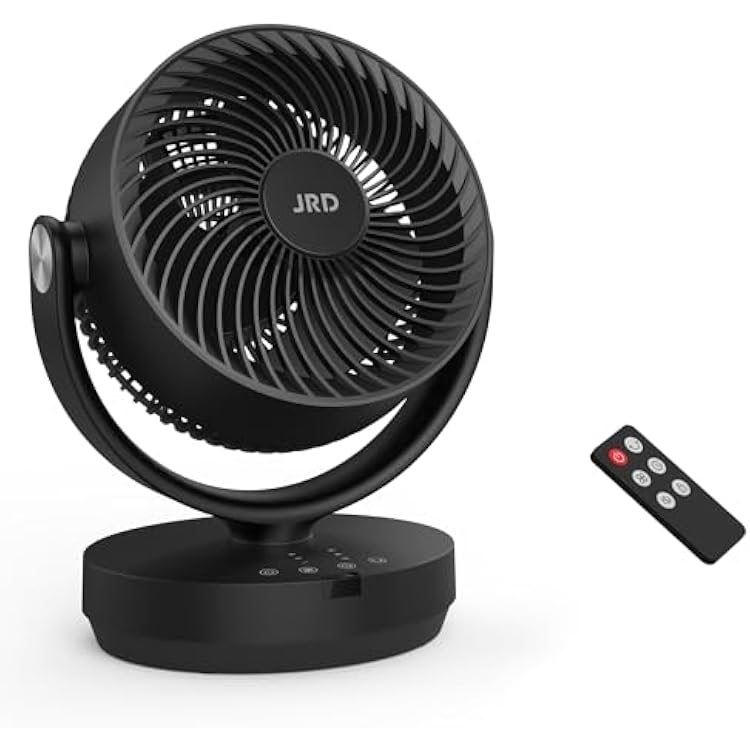 JRD Quiet Desk Fans, Room Fan with Oscillating,3 Speeds, Timer for Home Office
