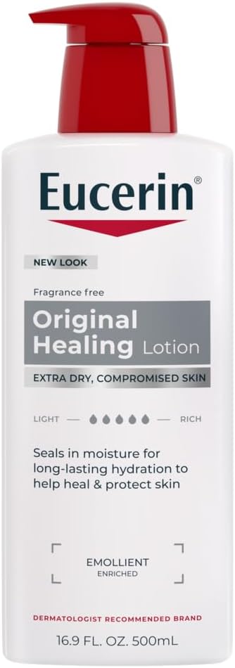 Eucerin Original Healing Rich Body Lotion, Body Lotion for Dry Skin, 16.9 Fl Oz Pump Bottle