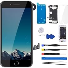for iPhone 8 / SE 2020 Screen Replacement Kit with Home Button, LCD Display 3D Touch Digitizer Assembly with Front Camera Ear Speaker Proximity Sensor and Screen Protector Magnetic Screw Mat