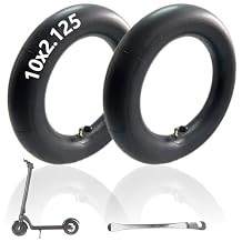 2 Pack 10x2.125 Scooter Tubes, 10 Inch Scooter Inner Tube Replacement Inner Tubes Compatible with Ninebot D40X F25 F30 Gotrax G4 Turboant X7 Hiboy S2 Pro Max for 10'' Electric Scooter Tire Tubes