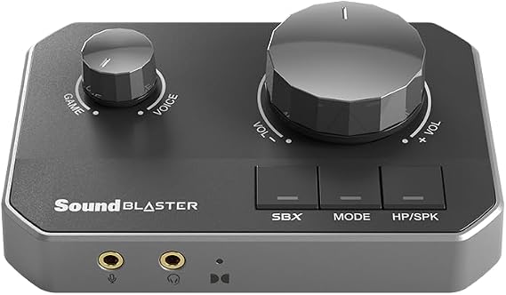 Sound Blaster G8 – Hi-Res Gaming USB DAC with dual USB audio mixing, Dolby Digital, Acoustic Engine, 10-band equalizer, HDMI ARC, RCA in/-out, Optical in/-out, Mic-in, Headset-in for Gamers
