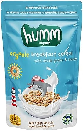 Humm Organic Tam Tahıllı ve Ballı Kahvaltılık Gevrek (6 paketi)