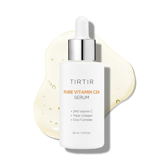 TIRTIR Pure Vitamin C 24% Face Serum Dark Spot Remover for Sensitive Skin with Collagen Anti Aging Even out Skin Tone Non irritation tested, Wrkinkles, Korean Mild Vita C Facial Serum 1.01 Fl Oz