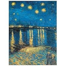 VINCENT VAN GOGH - NIGHT AT THE RHONE Print