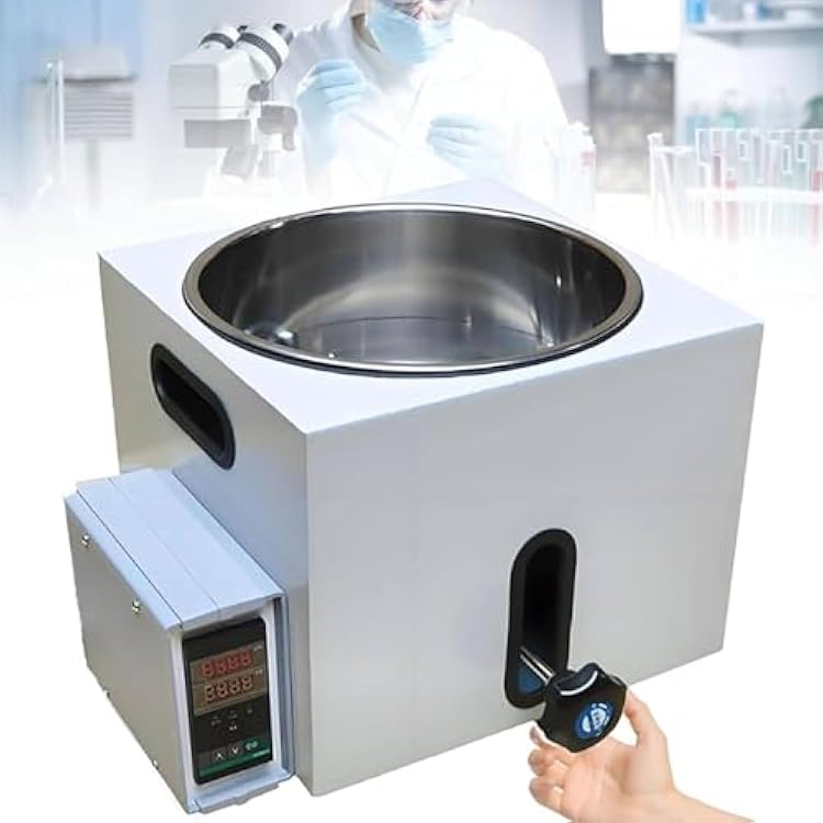 Lab Constant Temperature Water Oil Bath, Lift Type Digital Heating Devices with Stainless Steel Liner, PID Intelligent Room Temperature Control to 250C, for Chemistry 2L